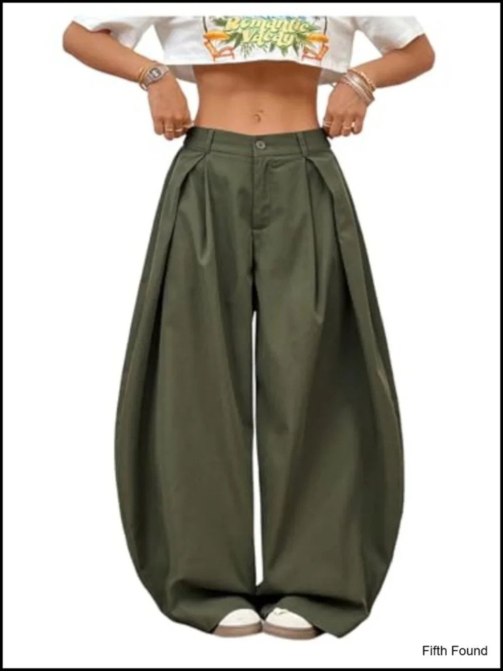 Baggy Barrel Pant Low Rise Pleated Cargo Oversized Wide Leg Business Casual